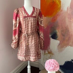 Zimmermann short dress / beach cover up. Size 0. Multi colored paisley pattern.